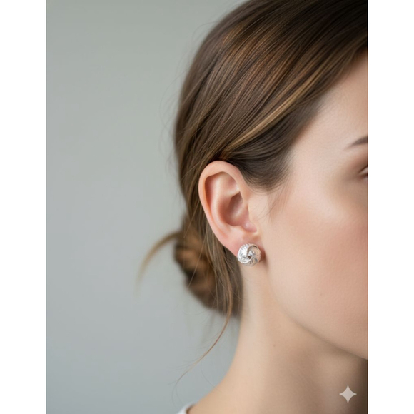 Unbranded Jewelry - Sterling Silver Knot Stud Earrings